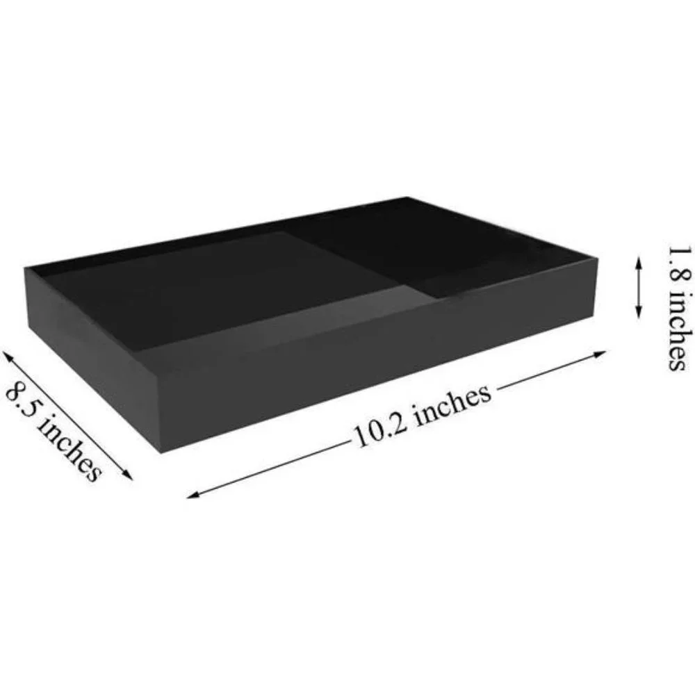 Waterproof Acrylic Vanity Tray, Sturdy Valet Tray Organizer, 10.2 x 8.5x1.8 Inch